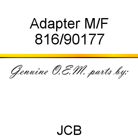 Adapter, M/F 816/90177