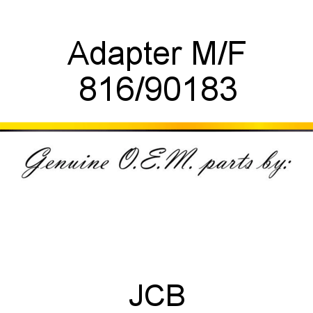 Adapter, M/F 816/90183