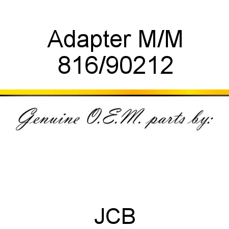 Adapter, M/M 816/90212