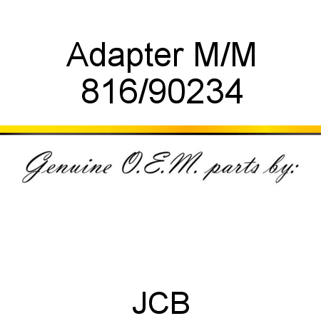 Adapter, M/M 816/90234
