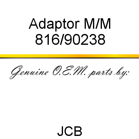 Adaptor, M/M 816/90238