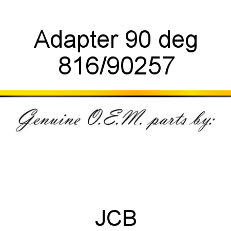 Adapter, 90 deg 816/90257