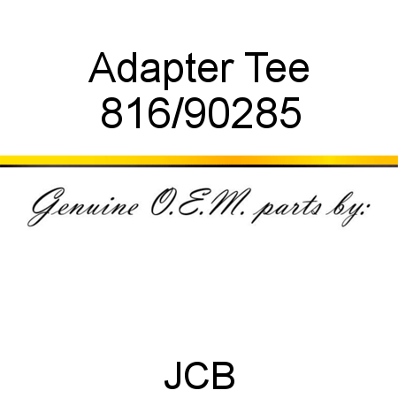 Adapter, Tee 816/90285