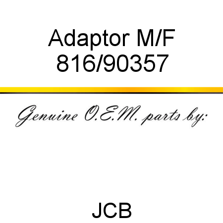 Adaptor, M/F 816/90357