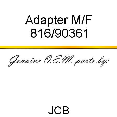 Adapter, M/F 816/90361