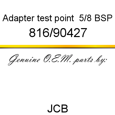 Adapter, test point  5/8 BSP 816/90427