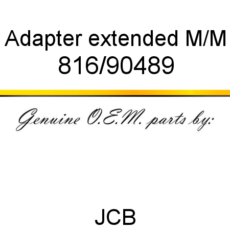 Adapter, extended M/M 816/90489