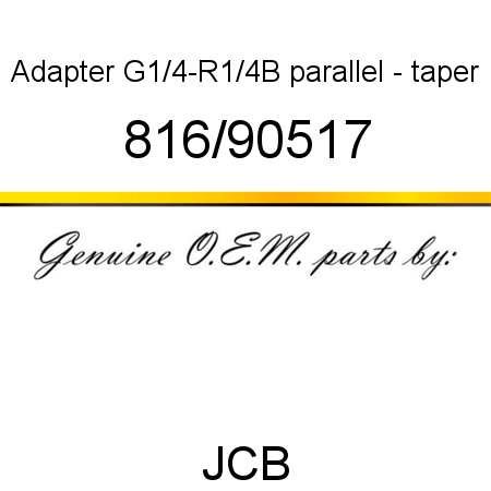 Adapter, G1/4-R1/4B, parallel - taper 816/90517