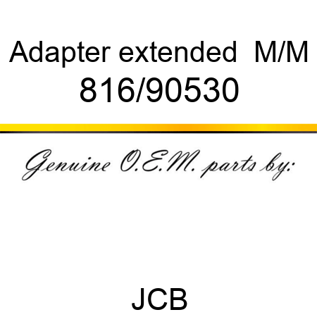 Adapter, extended  M/M 816/90530