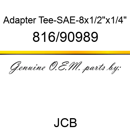 Adapter, Tee-SAE-8x1/2