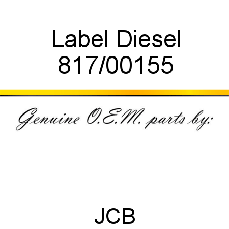 Label, Diesel 817/00155