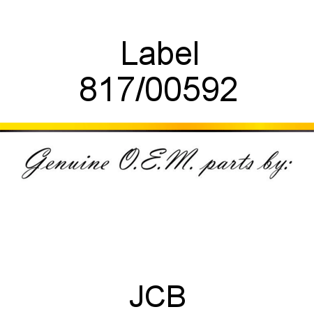 Label 817/00592