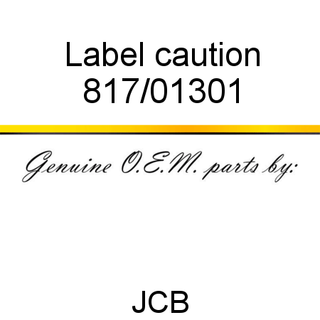 Label, caution 817/01301