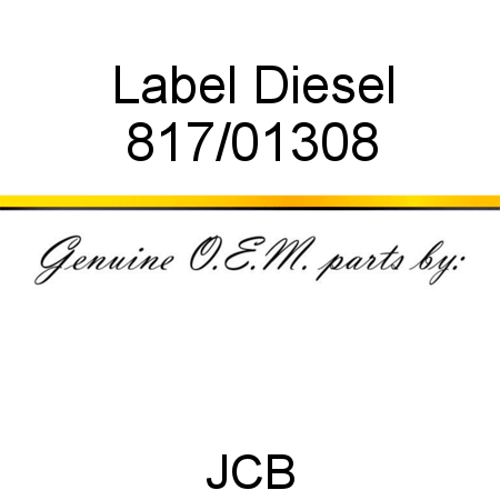 Label, Diesel 817/01308