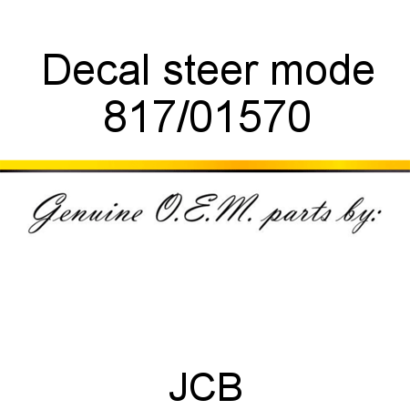 Decal, steer mode 817/01570