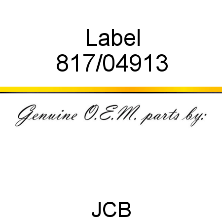 Label 817/04913