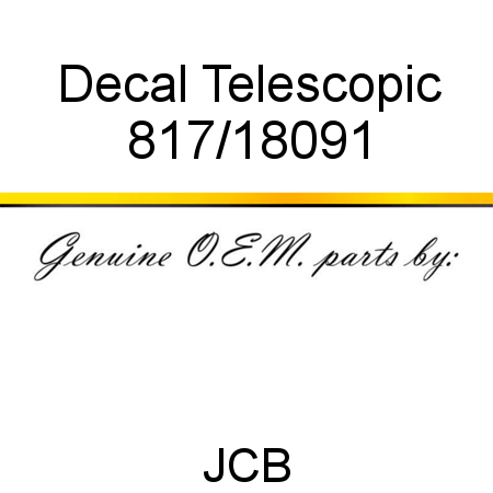 Decal, Telescopic 817/18091