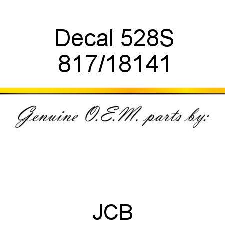 Decal, 528S 817/18141