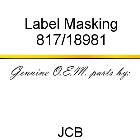 Label, Masking 817/18981