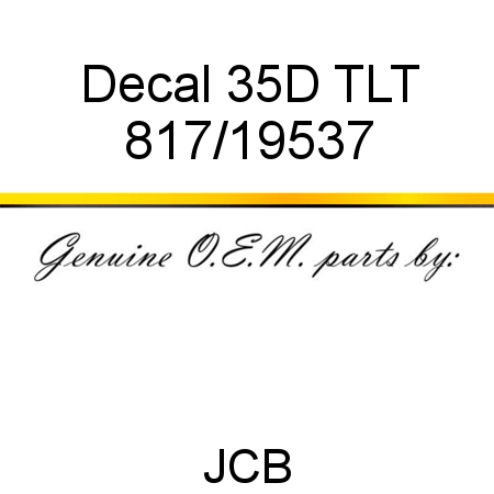 Decal, 35D TLT 817/19537