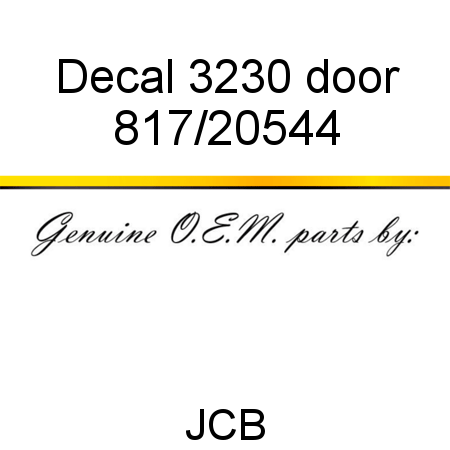 Decal, 3230 door 817/20544