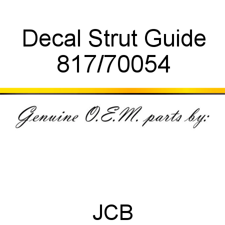 Decal, Strut Guide 817/70054