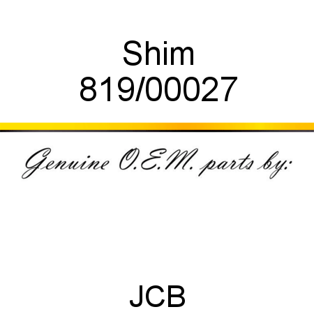 Shim 819/00027