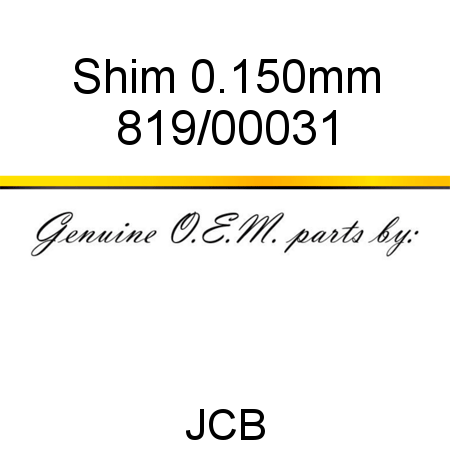 Shim, 0.150mm 819/00031
