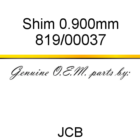 Shim, 0.900mm 819/00037