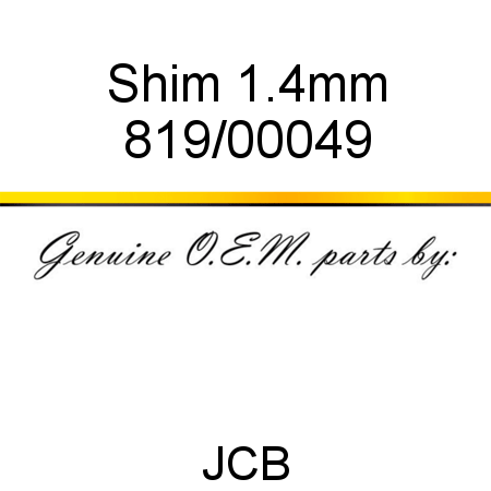 Shim, 1.4mm 819/00049