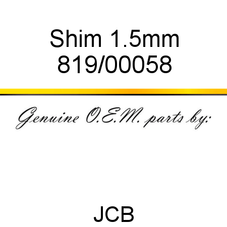 Shim, 1.5mm 819/00058