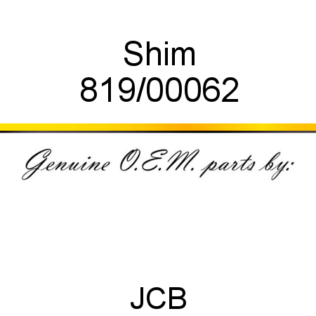 Shim 819/00062