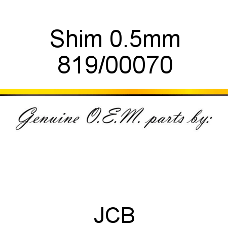 Shim, 0.5mm 819/00070