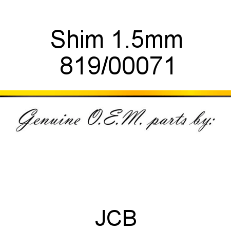 Shim, 1.5mm 819/00071