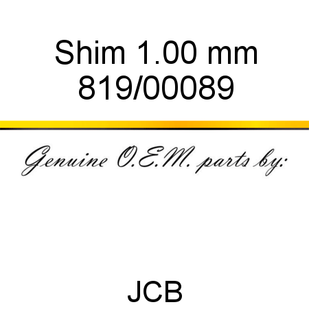 Shim, 1.00 mm 819/00089