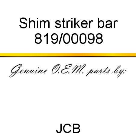 Shim, striker bar 819/00098