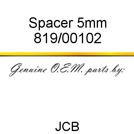 Spacer, 5mm 819/00102