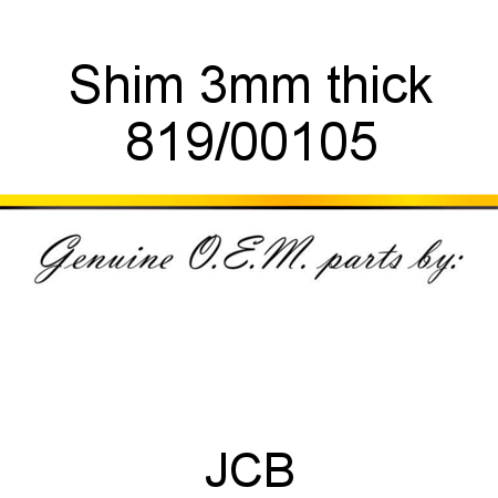 Shim, 3mm thick 819/00105