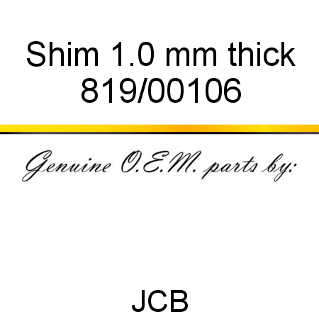 Shim, 1.0 mm thick 819/00106