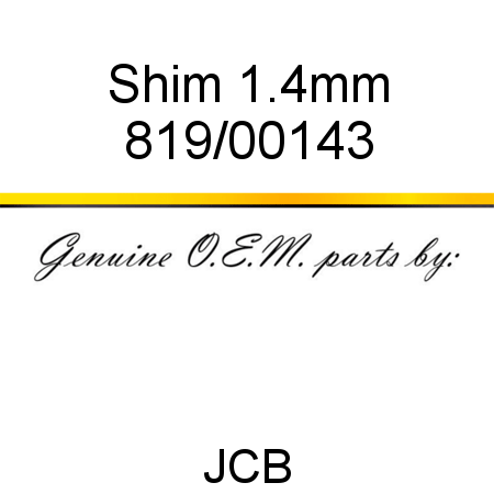 Shim, 1.4mm 819/00143
