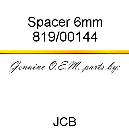 Spacer, 6mm 819/00144