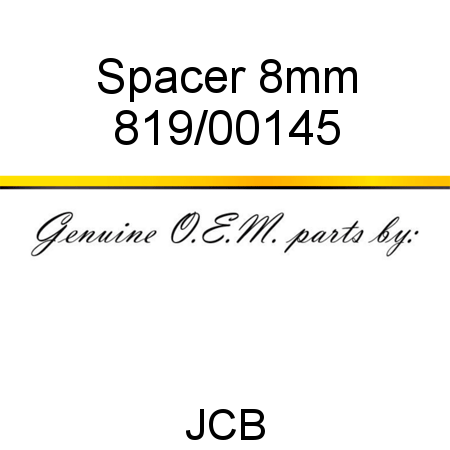 Spacer, 8mm 819/00145