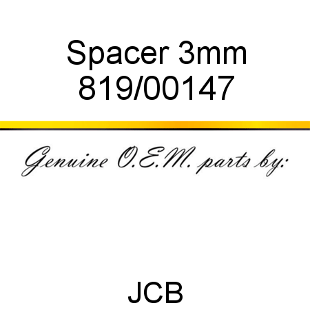 Spacer, 3mm 819/00147