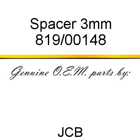 Spacer, 3mm 819/00148