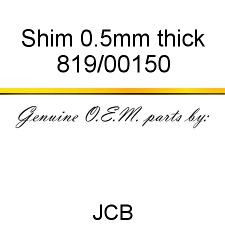 Shim, 0.5mm thick 819/00150