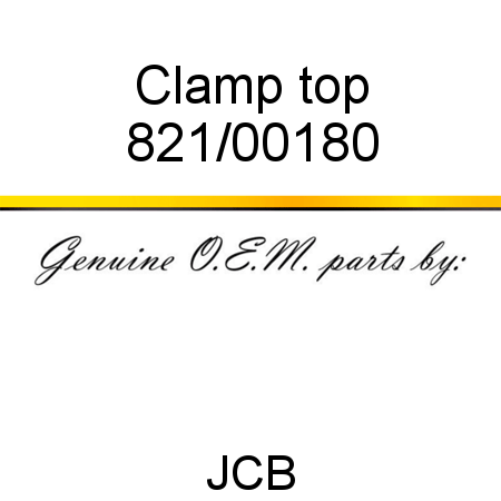 Clamp, top 821/00180