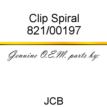 Clip, Spiral 821/00197