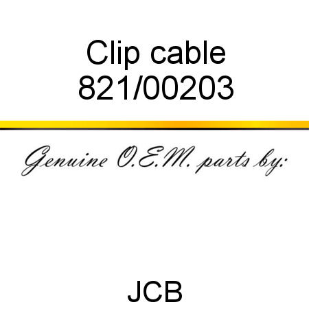 Clip, cable 821/00203