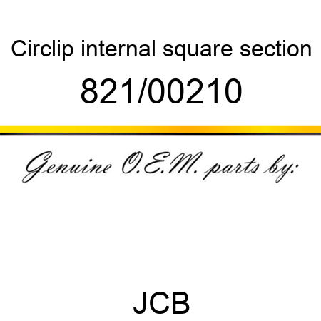 Circlip, internal, square section 821/00210