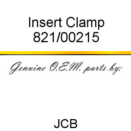 Insert, Clamp 821/00215